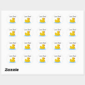 Sticker Rond canard en caoutchouc, Love Duck (Feuille)