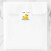 Sticker Rond canard en caoutchouc, Love Duck (Sac)