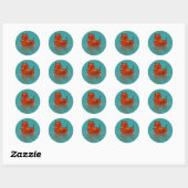 Sticker Rond Canard en caoutchouc mal (Feuille)