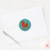 Sticker Rond Canard en caoutchouc mal (Enveloppe)