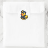 Sticker Rond Canard en caoutchouc Policier (Sac)