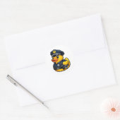 Sticker Rond Canard en caoutchouc Policier (Enveloppe)