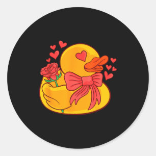 Sticker Rond Canard en caoutchouc T Shirt Canard en caoutchouc