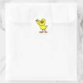 Sticker Rond Canard en musique avec Flûte (Sac)