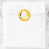 Sticker Rond Canard fatigué mignon (Sac)