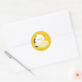 Sticker Rond Canard fatigué mignon (Enveloppe)