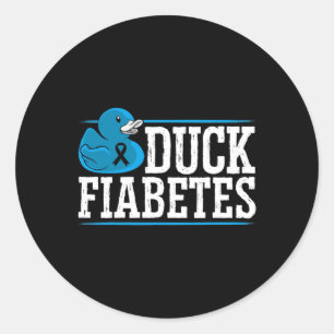 Sticker Rond Canard Fiabète Diabète Mois de sensibilisation Ins