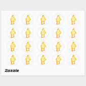 Sticker Rond Canard jaune (Feuille)