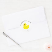 Sticker Rond Canard jaune - Baby shower (Enveloppe)