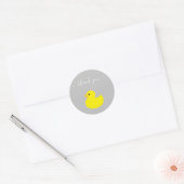 Sticker Rond Canard jaune Merci (Enveloppe)