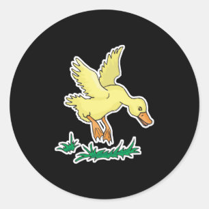 Sticker Rond canard jaune mignon