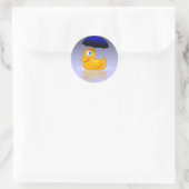 Sticker Rond Canard parapluie (Sac)