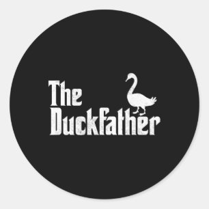 Sticker Rond Canard Père Canard Amant Quac Papa Fête des pères