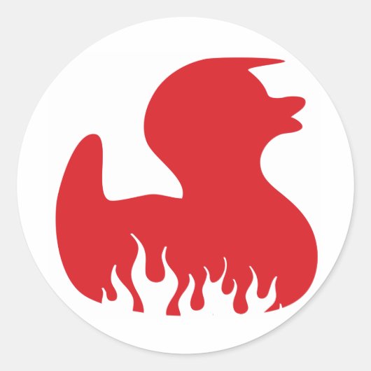 Sticker Rond Canard Rockabilly (Devant)