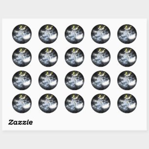Sticker Rond Canard spatial -