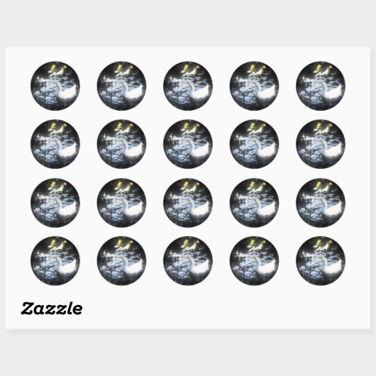 Sticker Rond Canard spatial - (Feuille)