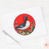 Sticker Rond Canard vibrant illustré (Enveloppe)