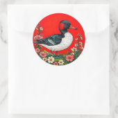Sticker Rond Canard vibrant illustré (Sac)