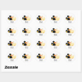 Sticker Rond Canards de mariage 2 (Feuille)