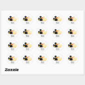 Sticker Rond Canards de mariage 3 (Feuille)
