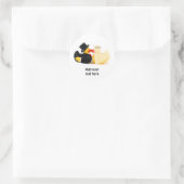 Sticker Rond Canards de mariage 3 (Sac)
