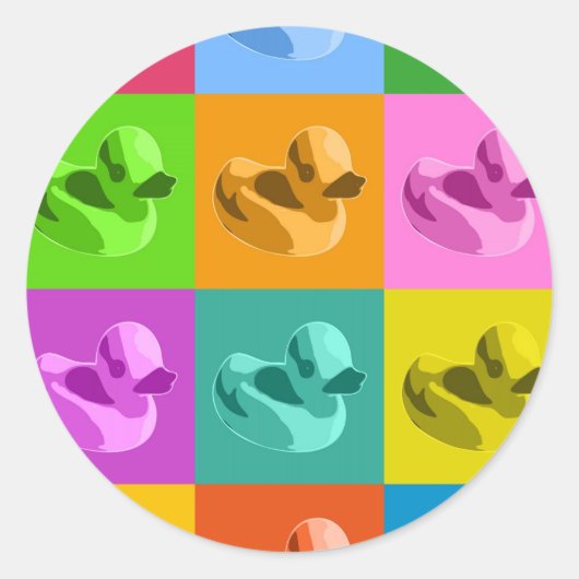 Sticker Rond Canards en caoutchouc (Devant)