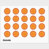Sticker Rond Canards en caoutchouc jaune Art Abstrait (Feuille)