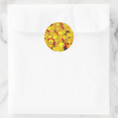 Sticker Rond Canards en caoutchouc jaune mignons (Sac)