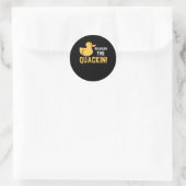 Sticker Rond Canards en caoutchouc jaune Quack Drôle Amant Cana (Sac)