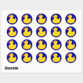 Sticker Rond Canards jaunes en caoutchouc (Feuille)