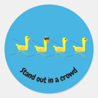 Sticker Rond Canards Motivationnels Mignons qui Ressortent