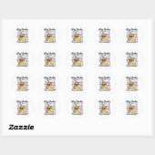 Sticker Rond Canards Pas D'Alignés Drôle Mignon Tendance Sarcas (Feuille)
