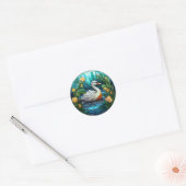 Sticker Rond Canards sauvages en verre doux (Enveloppe)
