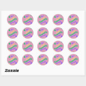 Sticker Rond Canasta Enthousiaste Mantra Manger Sleep Canasta r (Feuille)
