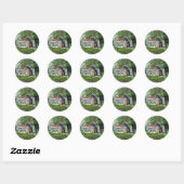 STICKER ROND CANAUX ET PENICHES (Feuille)