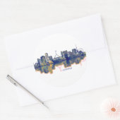 Sticker Rond Canberra Skyline (Enveloppe)