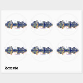 Sticker Rond Canberra Skyline (Feuille)