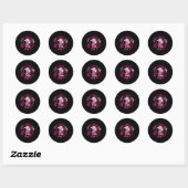 Sticker Rond Cancer Boot Breast Cancer Sensibilisation Cadeau P (Feuille)