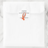 Sticker Rond Cancer Bully (Ruban orange) (Sac)