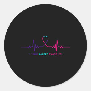 Sticker Rond Cancer - Cadeau de sensibilisation au cancer du th