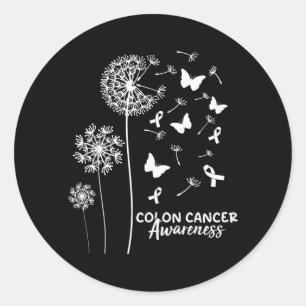Sticker Rond Cancer colorectal du côlon Sensibilisation Colosco