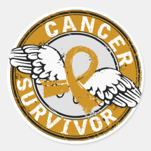 Sticker Rond Cancer d'annexe du survivant 14