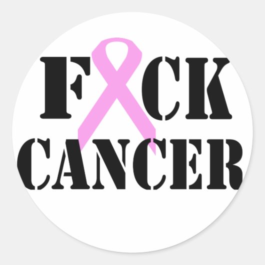 Sticker Rond Cancer de la F*CK (Devant)