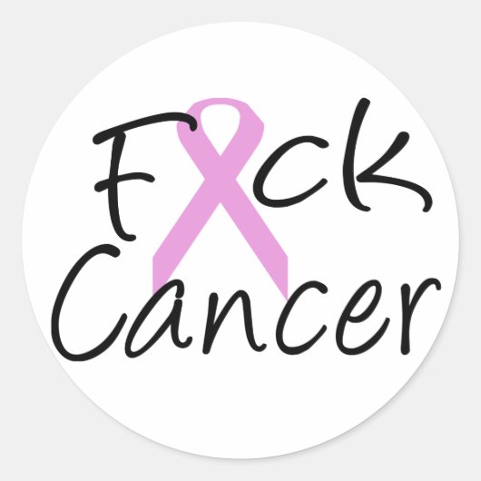 Sticker Rond Cancer de la F*CK (Devant)