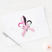 Sticker Rond cancer de la fleur (Enveloppe)