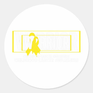 Sticker Rond Cancer de l'enfance - Guerrier Le cancer de l'enfa