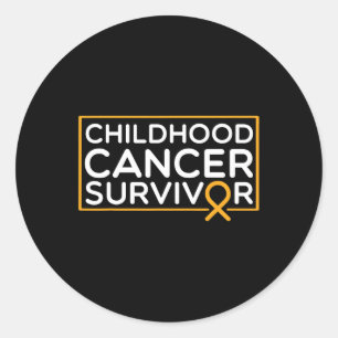 Sticker Rond Cancer de l'enfant Survivant Cancer de l'enfant Ru