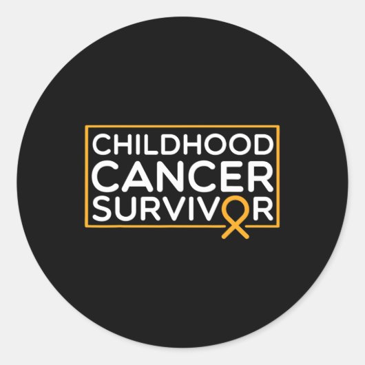 Sticker Rond Cancer de l'enfant Survivant Cancer de l'enfant Ru (Devant)