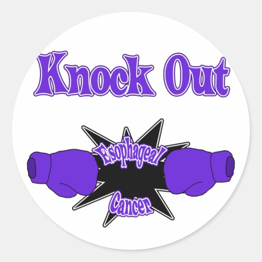 Sticker Rond Cancer de l'oesophage (Devant)