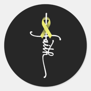 Sticker Rond Cancer de l'os Foi Sarcoma Cancer de l'os Sensibil